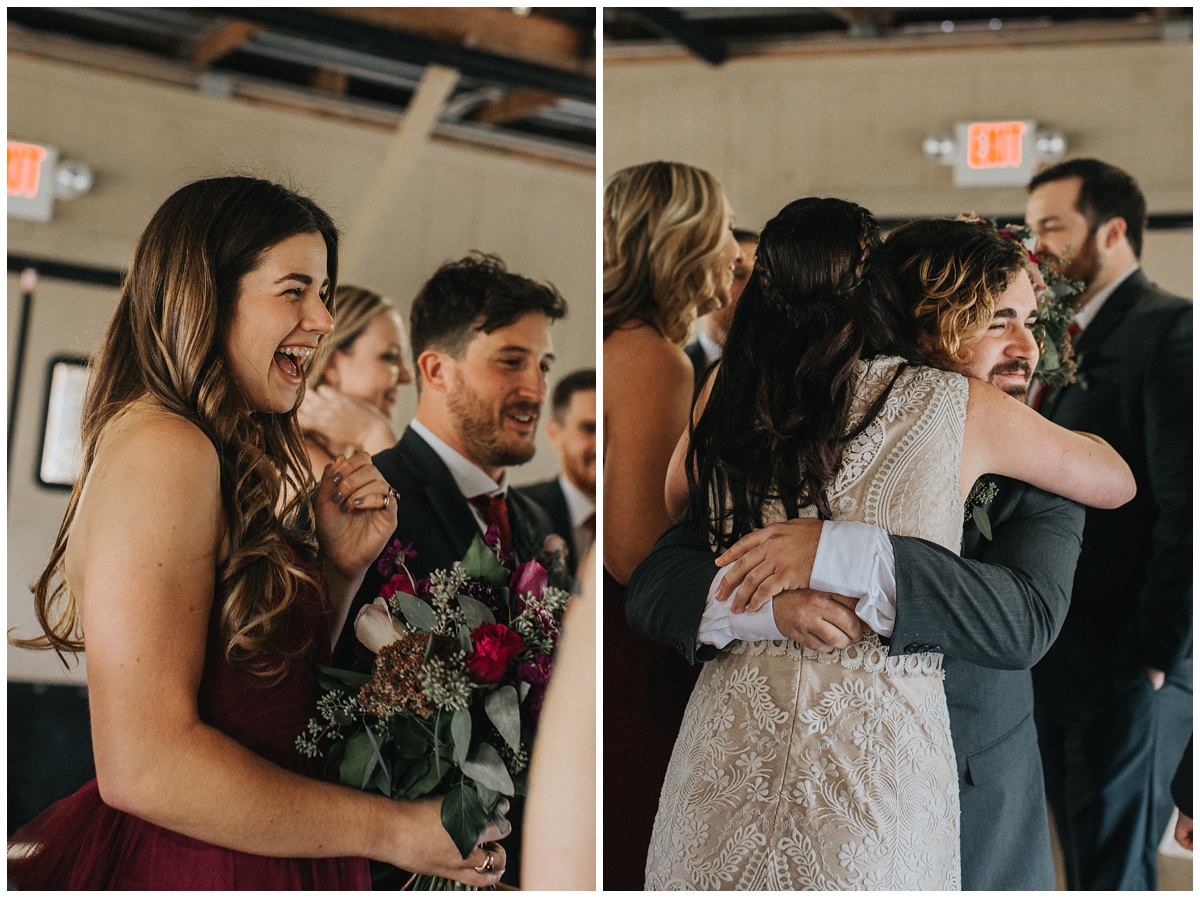congratulations after wedding, hugs
