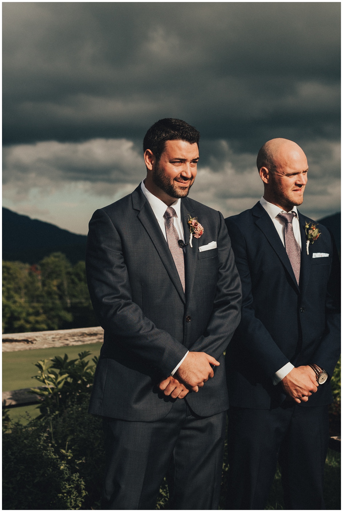 groom reaction during ceremony 