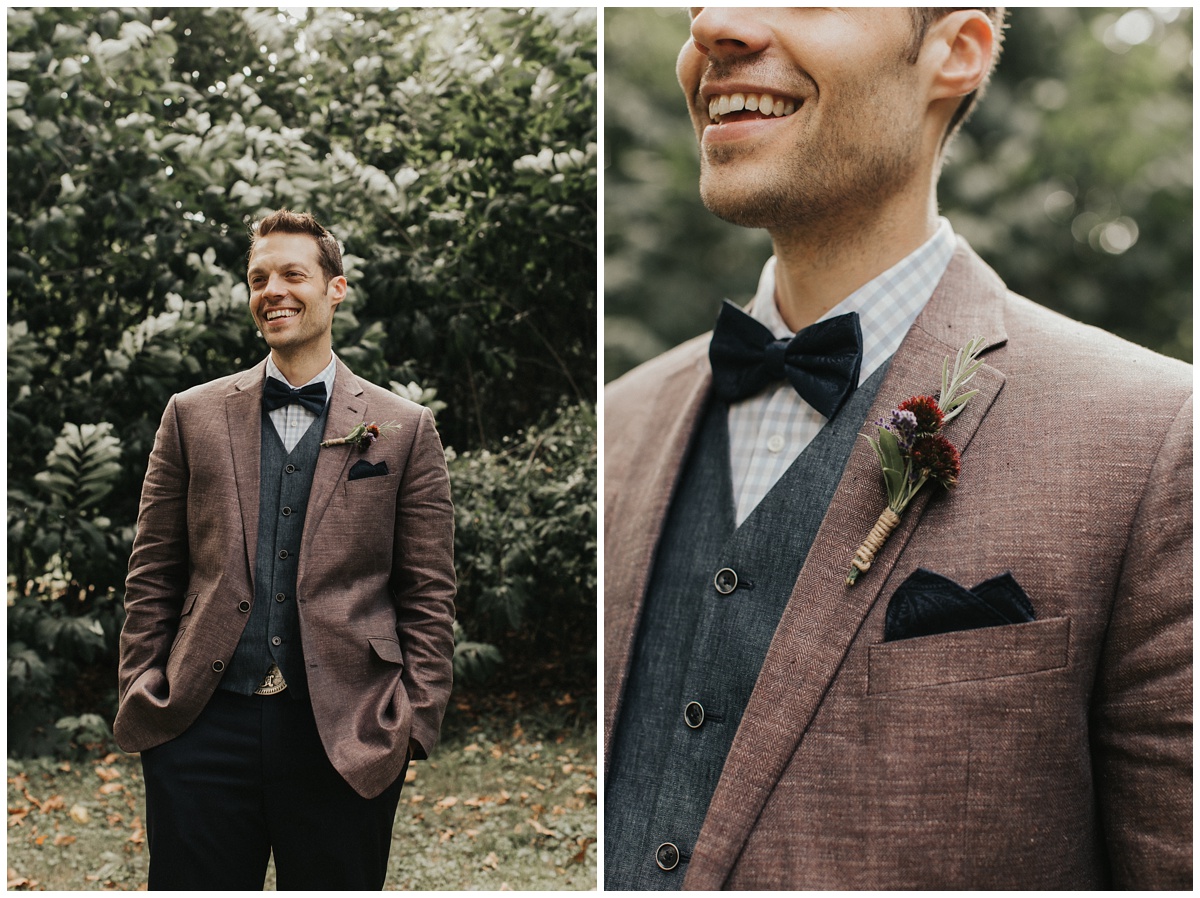 vintage groom, tweed wedding suit