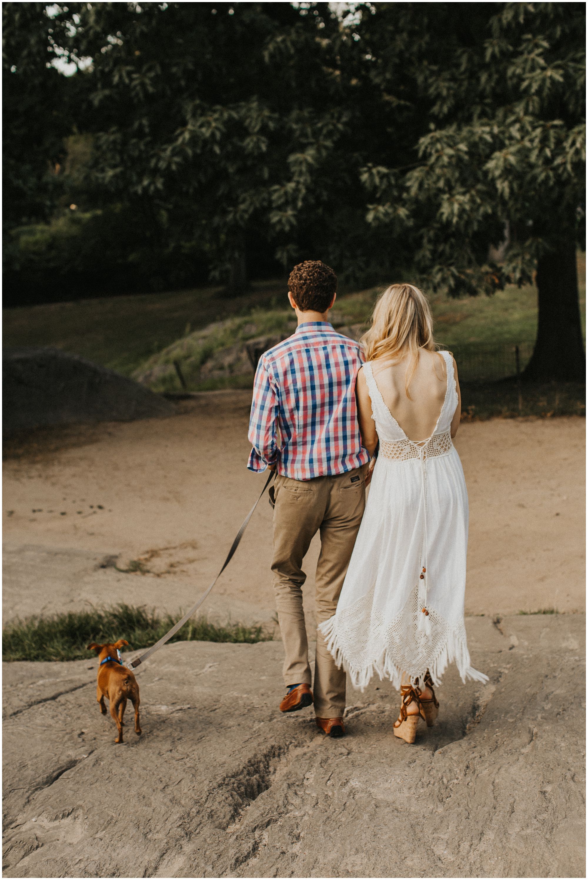 new york engagement session with dog
