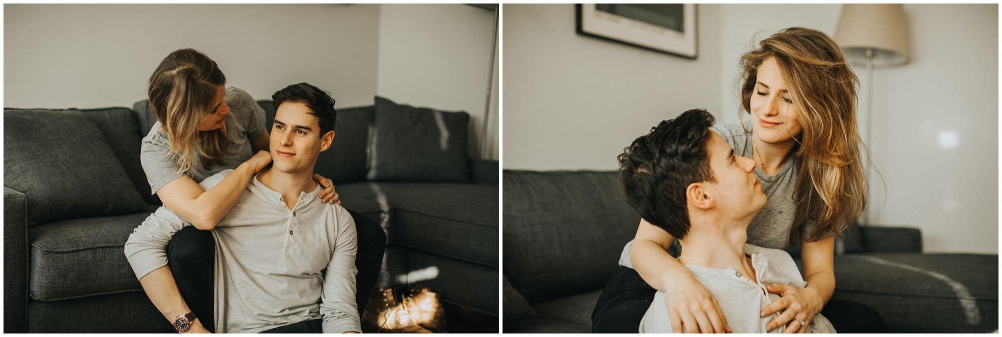 intimate home engagement session in philadelphia