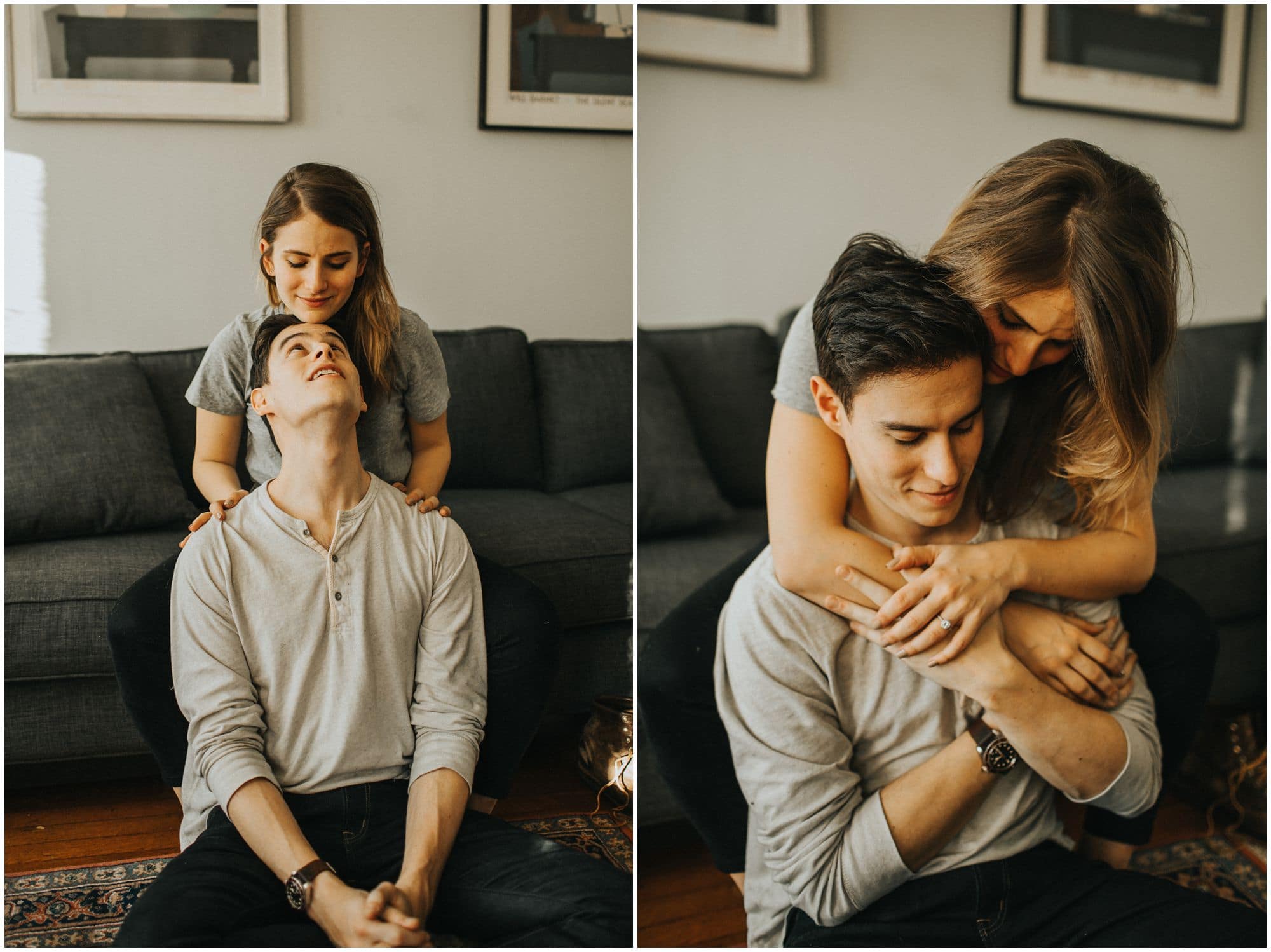 intimate home engagement session in philadelphia