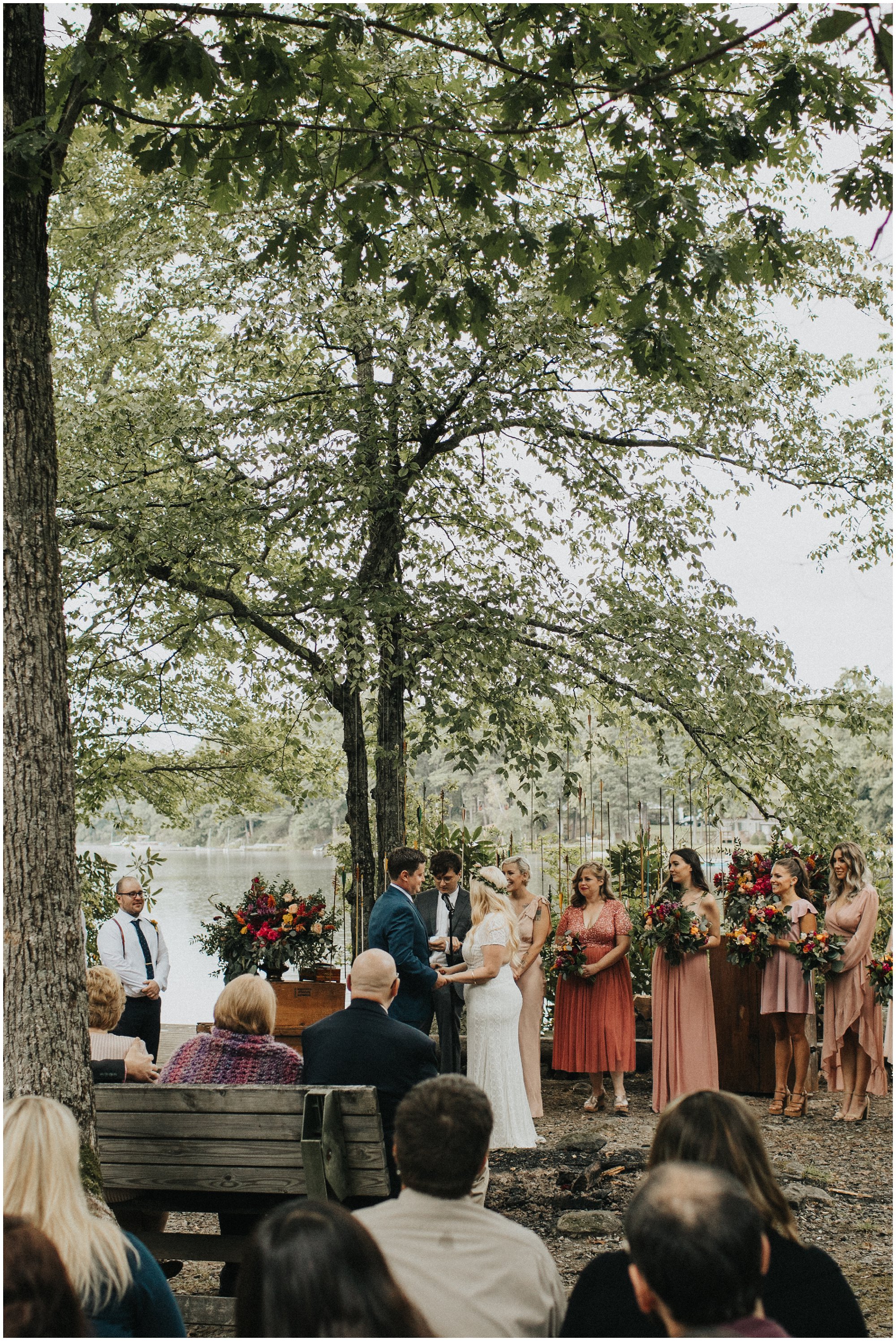 philadelphia photographer, forest wedding ceremony