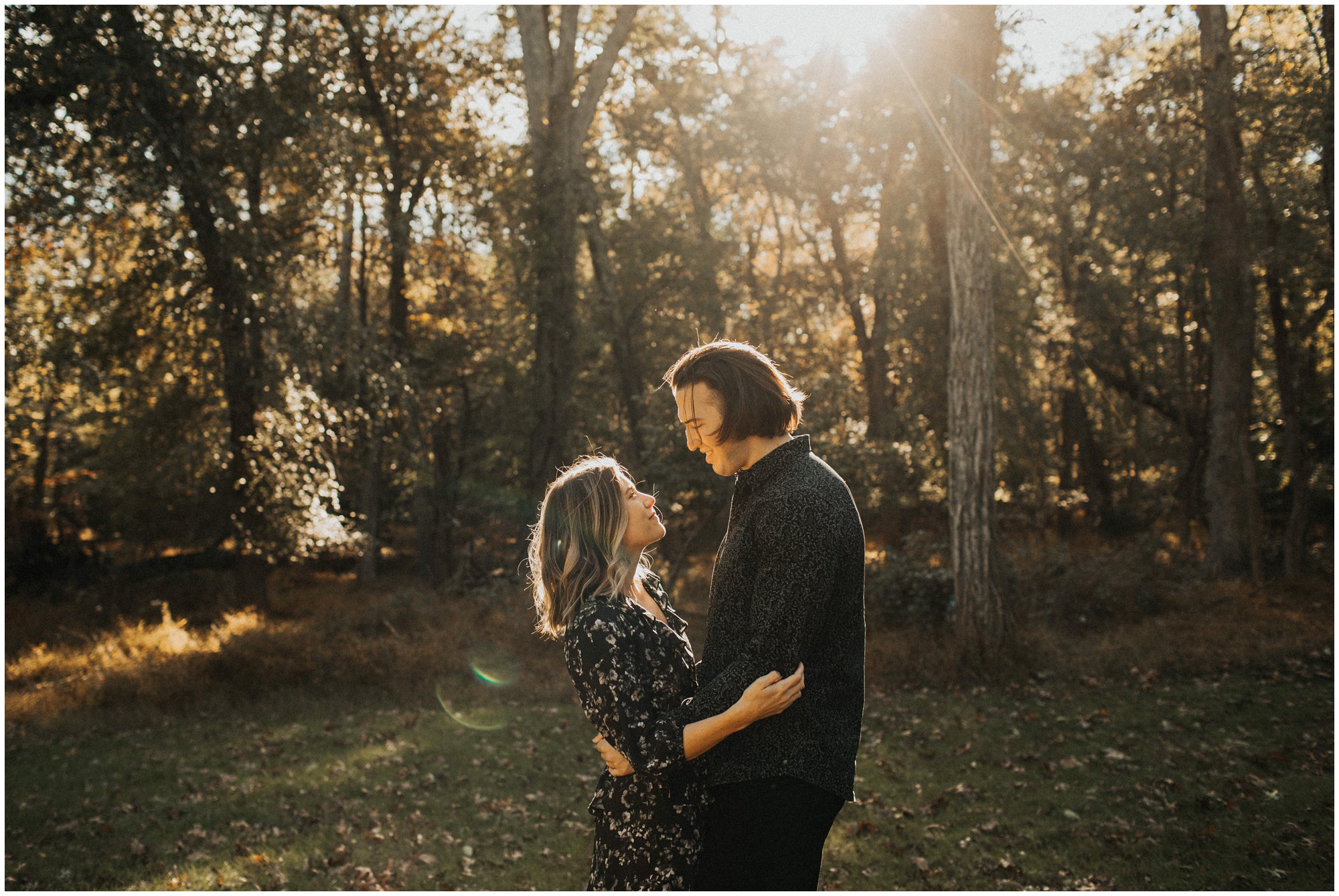 allaire state park engagement session, new jersey wedding photographer, sun flare