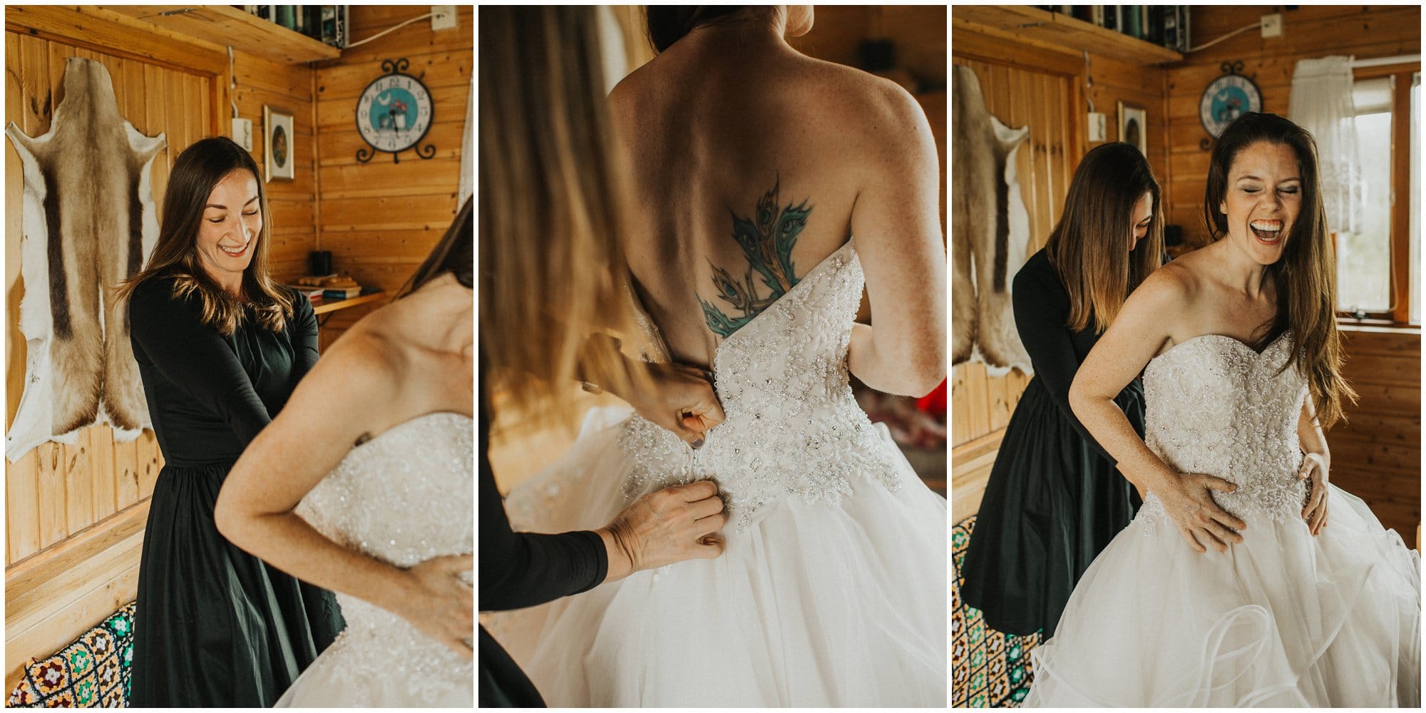 bride getting ready elopement