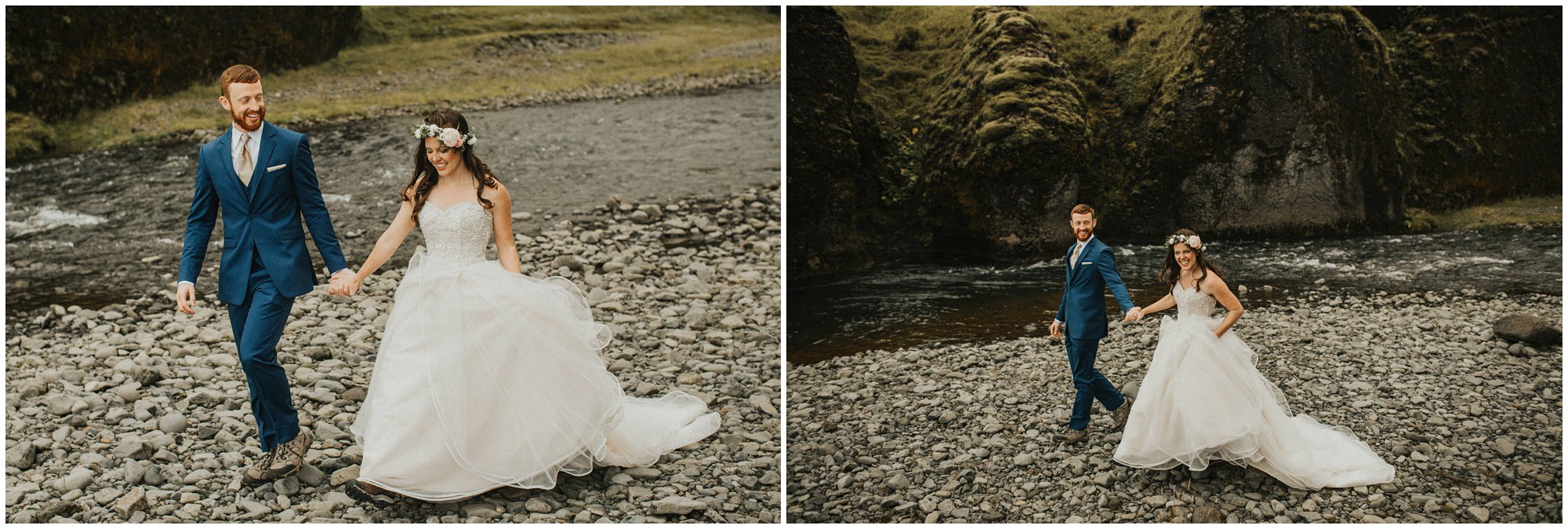southern iceland elopement Fjaðrárgljúfur canyon wedding photographer