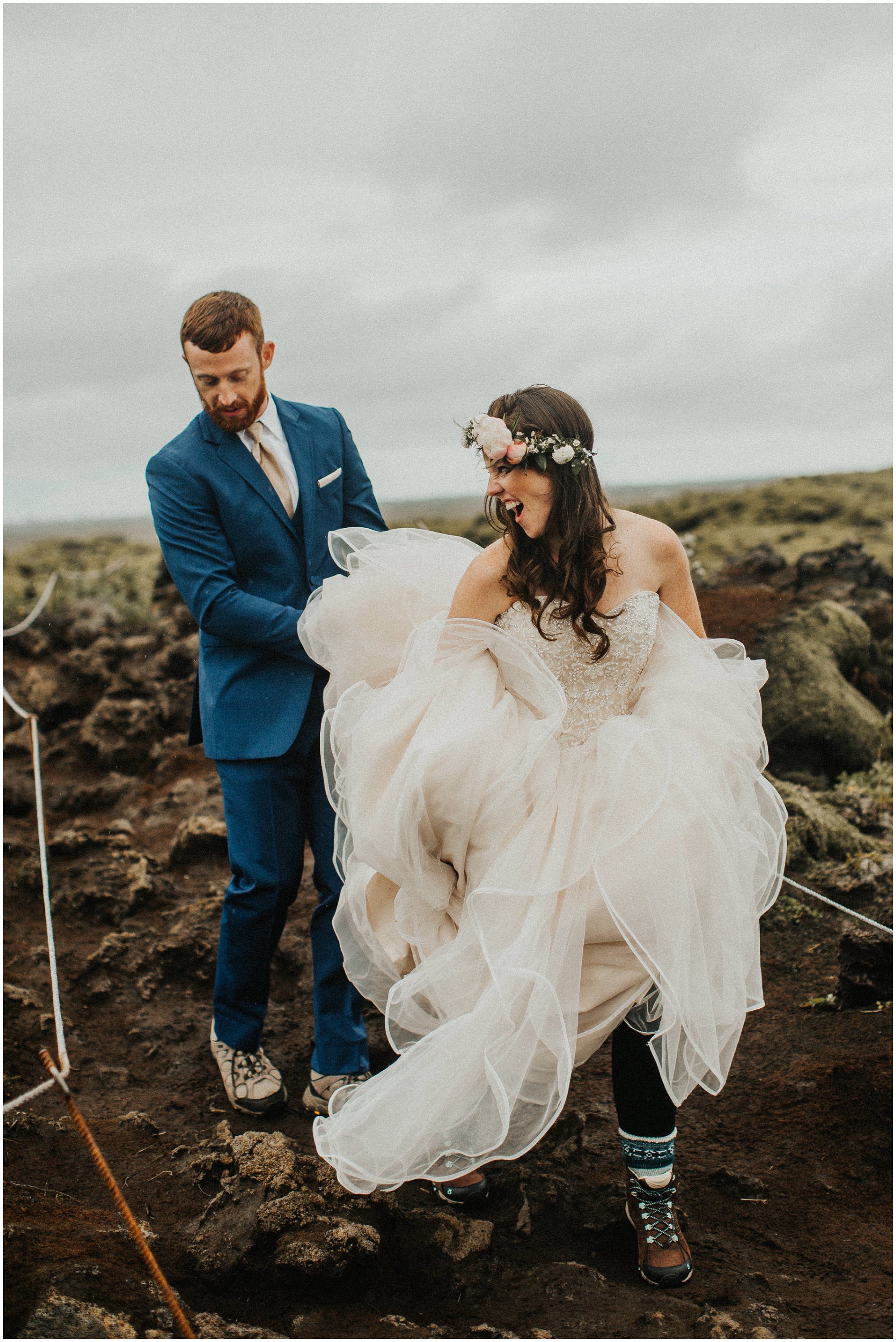 southern iceland elopement lava fields wedding photographer 