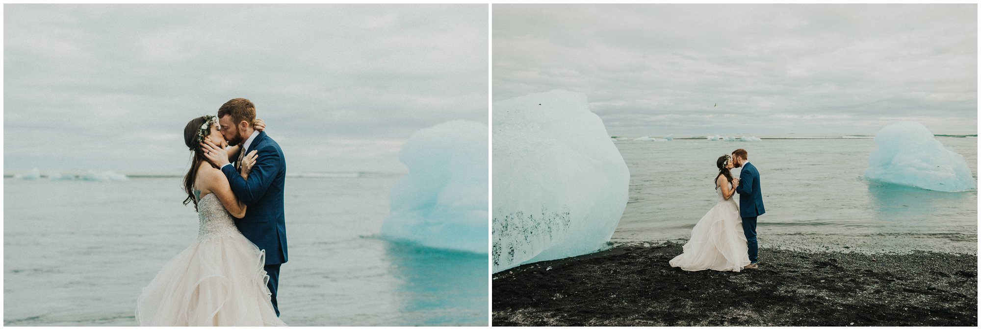 southern iceland wedding elopement diamond beach Jökulsárlón glacier lagoon 