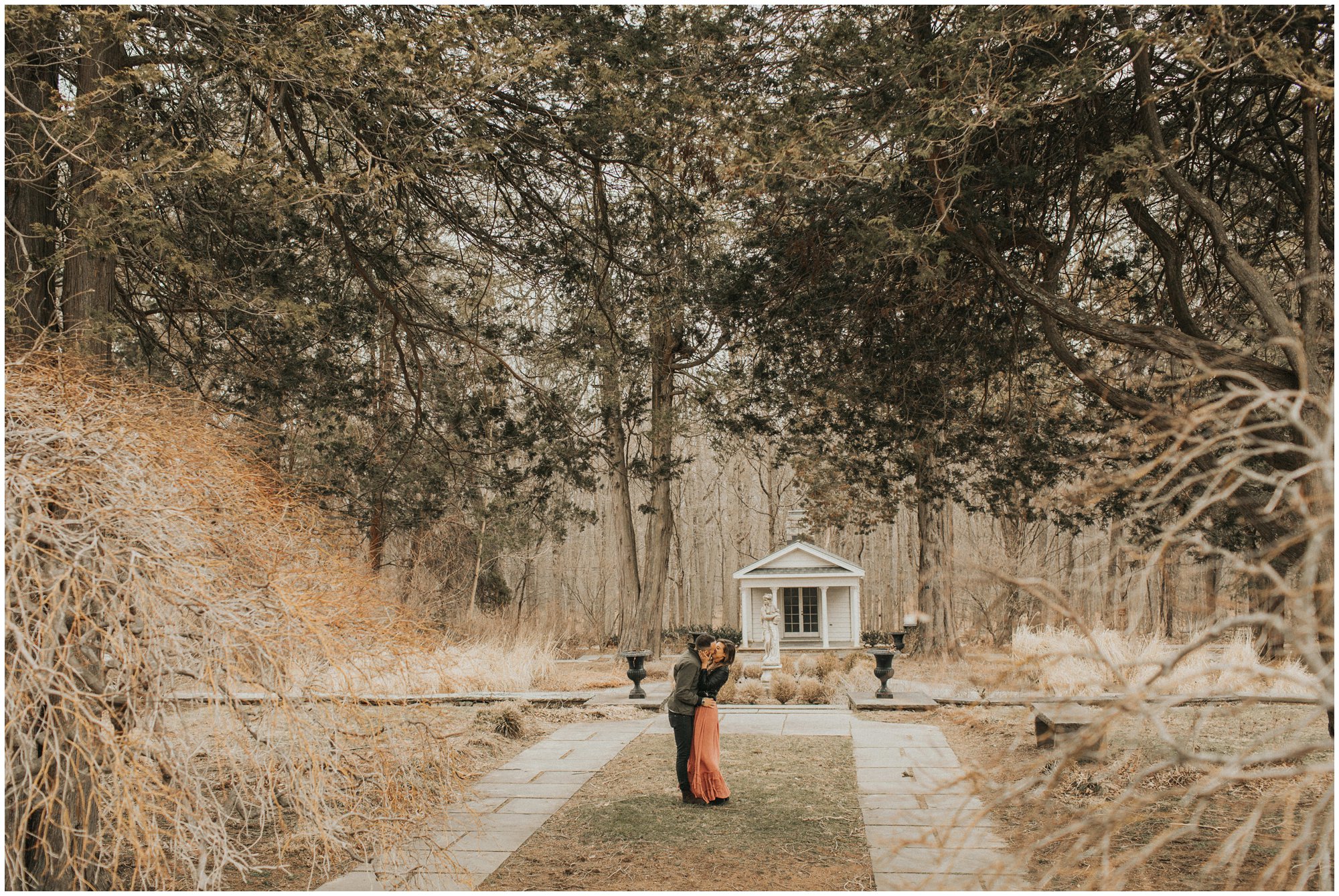 romantic candid engagement photography in spring